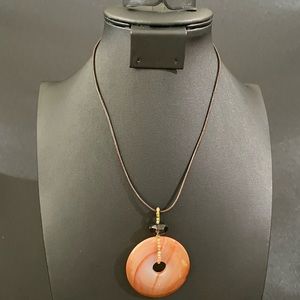 Orange Circle Necklace